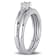 1/6 CT TW Princess Cut Diamond Quad Bridal Set in Sterling Silver