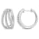 4/5 CT TGW Created Moissanite Hoop Earrings in Sterling Silver