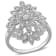 1/3 CT TW Diamond Cluster Ring in Sterling Silver