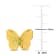1/5 CT TGW Peridot Butterfly Stud Earrings in Yellow Plated Sterling Silver