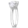 4 5/8 CT TGW Created Moissanite 3-Stone Ring in Sterling Silver
