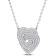 1 2/5 CT TGW Created White Sapphire Interlocking Hearts Pendant with
Chain in Sterling Silver