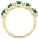 1 2/5 CTW Created Emerald and Created White Sapphire Ring in Yellow Gold
Plated Sterling Silver