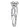 1/3 CT TW Diamond Crossover Engagement Ring in Sterling Silver
