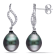9-9.5MM Tahitian Cultured Pearl and Diamond Accent Drop Earrings in 10K
White Gold