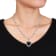 47 CT TGW Green & White Cubic Zirconia Heart Necklace in Sterling Silver