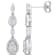 7/8 CT TW Diamond Drop Earrings in 14K White Gold
