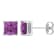2 CT TGW Square Simulated Alexandrite Stud Earrings in Sterling Silver