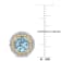 3 1/6 CT TGW Sky Blue Topaz and 1/6 CT TDW Diamond Halo Earrings in
Yellow Plated Sterling Silver