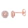 1ct Morganite and Diamond Halo Stud Earrings in Rose Plated Sterling Silver