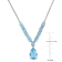 4 3/4 CT TGW Sky Blue Topaz Lariat Necklace in Sterling Silver