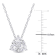 1 1/2 CT TGW Created White Sapphire Drop Pendant with Chain in Sterling Silver