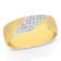 Men's 6mm Cubic Zirconia Matte Wedding Band in 10K Yellow Gold