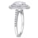 3 7/8 CT TW Lab-Grown Diamond Double Halo Ring in 14K White Gold