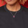 1 7/8  CT Ruby Teardrop Pendant with Chain in 14K White Gold