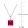 1 1/2 CT TGW Created Ruby Solitaire Pendant with Chain in Sterling Silver