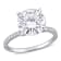 4 CT DEW Created Moissanite Engagement Ring in 10K White Gold