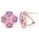 3 1/4 CT TGW Rose de France Clover Earrings in 18K Rose Gold Over
Sterling Silver