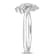 1/10 CT TW Diamond Triple Heart Bypass Promise Ring in Sterling Silver