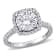 2-1/2 CT DEW Created Moissanite Halo Engagement Ring in 10K White Gold