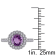 1 1/3 CT TGW Amethyst and 1/8 CT TW Diamond Halo Ring in Sterling Silver