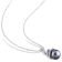 8-8.5MM Black Tahitian Cultured Pearl and 1/10 CT TW Diamond Pendant
with Chain In Sterling Silver