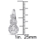 2.00ctw Created White Sapphire Twist Drop Earrings in Sterling Silver