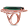 35 CT TGW Green and White Cubic Zirconia Ring in Rose Plated Sterling Silver
