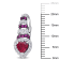 1 7/8 CT TGW Created Ruby and Created White Sapphire Earrings in
Sterling Silver