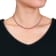 29 1/2 CT TGW Created Pink Sapphire Leaf Necklace in Yellow Plated
Sterling Silver