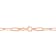 5MM Diamond Cut Paperclip Chain Necklace in Rose Plated Sterling Silver