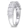 2-3/4 CT DEW Created Moissanite Semi Eternity Ring in 10K White Gold