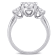 2-3/5 CT DEW Created Moissanite 3-Stone Engagement Ring in 10K White Gold