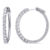 2 1/2 CT TGW Lab Grown Diamond Hoop Earrings in 14K White Gold