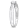 1/4 CT TGW Created White Sapphire and Diamond Accent Heart Ring in
Sterling Silver