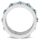 6 1/5 CT TGW London Blue and White Topaz Eternity Ring in Sterling Silver