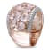 6 CT TGW Rose Quartz and Diamond Accent Ring in 18K Rose Gold Over
Sterling Silver