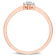 Diamond Accent Floral Promise Ring in 18K Rose Gold Over Sterling Silver