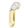 6-7.5 MM Freshwater Cultured Pearl & 3/8 CT TGW White Topaz Ring in
Yellow Plated Sterling Silver