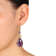 45 CT TGW Amethyst Bow Drop Earrings in Yellow Over Sterling Silver