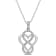Diamond Infinity Heart Pendant with Chain in Sterling Silver