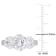 3 CT TW Lab-Grown Diamond 3-Stone Ring in 14K White Gold