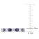 3 1/2 CT TGW Created Blue and White Sapphire Full Eternity Ring in
Sterling Silver