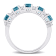 1 5/8 CTW London Blue Topaz and White Topaz Anniversary Style Band Ring
in Sterling Silver