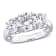 3 CT TW Lab-Grown Diamond 3-Stone Ring in 14K White Gold