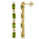 4 1/3 CT TGW Peridot and White Topaz Drop Earrings in Rose Plated
Sterling Silver