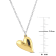 Heart Cable Chain Necklace in 2-Tone Sterling Silver
