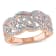 1/5ctw Diamond Intertwined 18K Rose Gold Over Sterling Silver