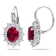 8.06 CT TGW Created Ruby Created White Sapphire and Diamond Accent
Earrings Sterling Silver