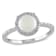 4/5 CT TGW Opal and Diamond Accent Halo Ring in Sterling Silver